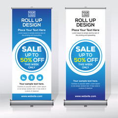 Roll up banner design template
