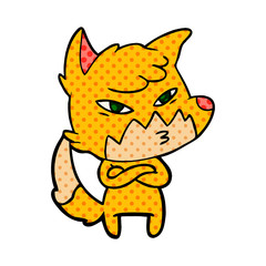 clever cartoon fox