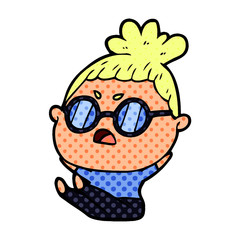 cartoon annoyed woman