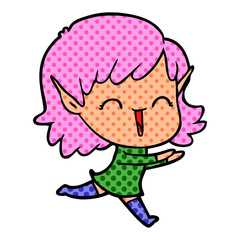 cartoon elf girl