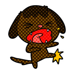 cute cartoon dog barking