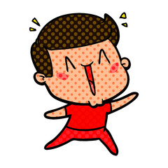 cartoon happy man
