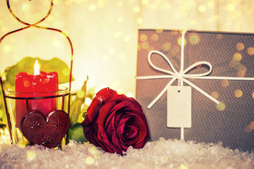 Valentinstag Karte Rose