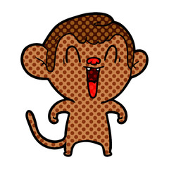 cartoon laughing monkey