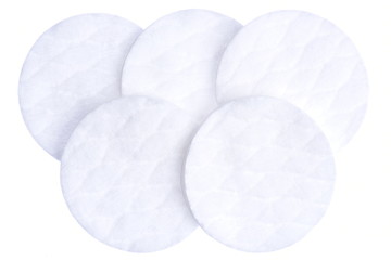 Pure white cosmetical cotton pad disks as symbol of fair play olimpic games, anti-doping concept