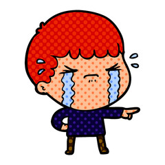 cartoon man crying