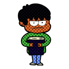 Obraz premium annoyed cartoon boy