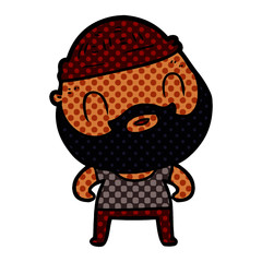 cartoon bearded man