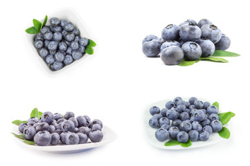 Set of huckleberry on a white background cutout