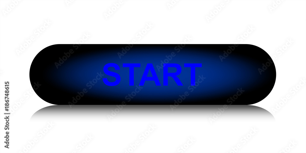 Aufkleber start colorful long round web button. web elements. vector button.