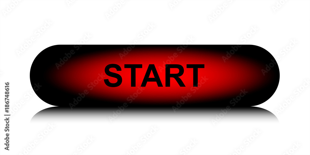 Aufkleber start colorful long round web button. web elements. vector button.