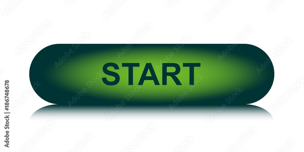 Aufkleber start colorful long round web button. web elements. vector button.