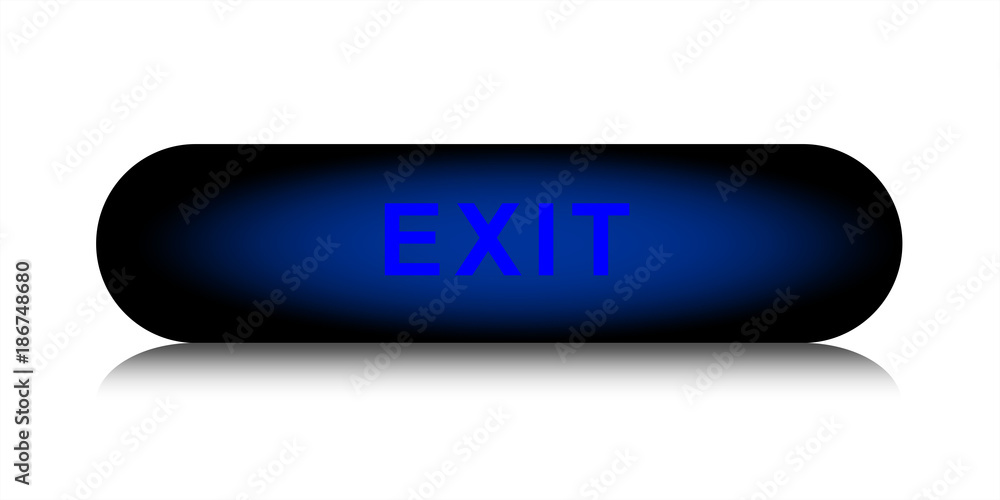 Aufkleber exit colorful long round web button. web elements. vector button.