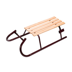 Detskie sled for skating on snow. On a white background