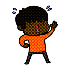 cartoon laughing boy