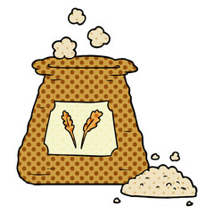 cartoon bag of flour