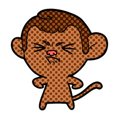 cartoon angry monkey