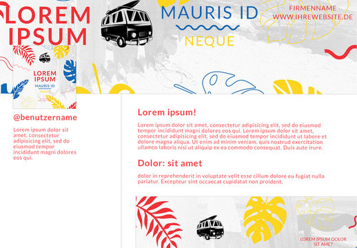 Blumen-Set f&uuml;r soziale Medien