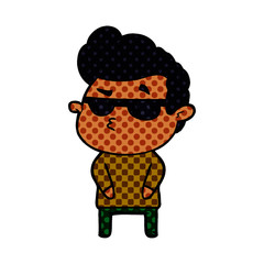 cartoon cool guy
