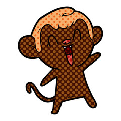 cartoon laughing monkey