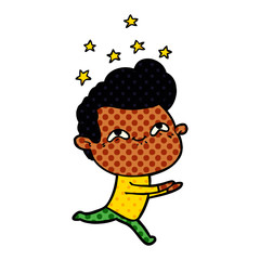 cartoon excited man