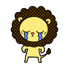 crying cartoon lion