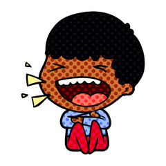 cartoon laughing man