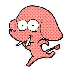 happy cartoon elephant