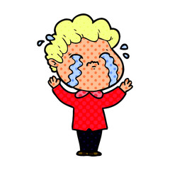 cartoon man crying