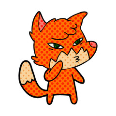 clever cartoon fox