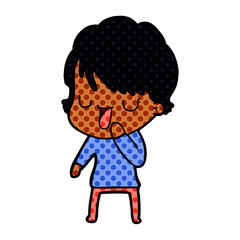 cartoon woman talking