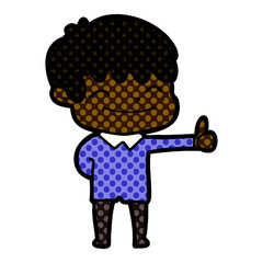 Obraz premium cartoon happy boy