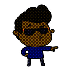 cartoon cool guy