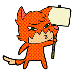 clever cartoon fox