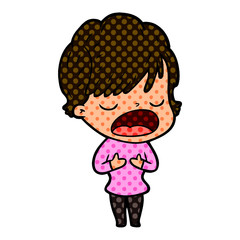 cartoon woman talking
