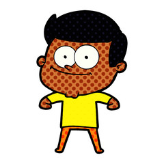 cartoon happy man