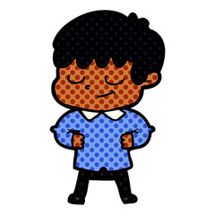 cartoon happy boy