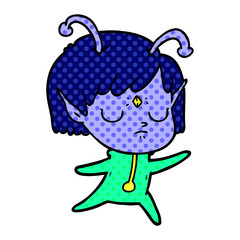 cartoon alien girl