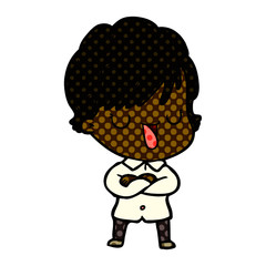 cartoon woman talking