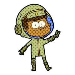 happy astronaut cartoon