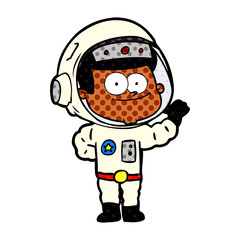 happy astronaut cartoon