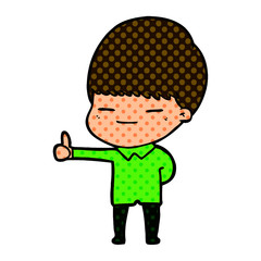 cartoon smug boy