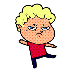 cartoon angry man