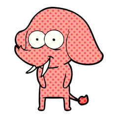 happy cartoon elephant