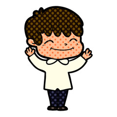 cartoon happy boy