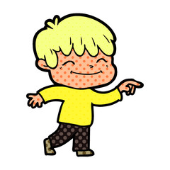 cartoon happy boy
