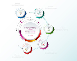 Fototapeta premium Vector infographic template. Business concept with options.