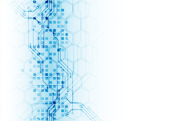 Obraz premium Abstract technology circuit board. Communication concept