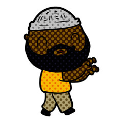 cartoon bearded man