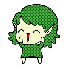 cartoon elf girl